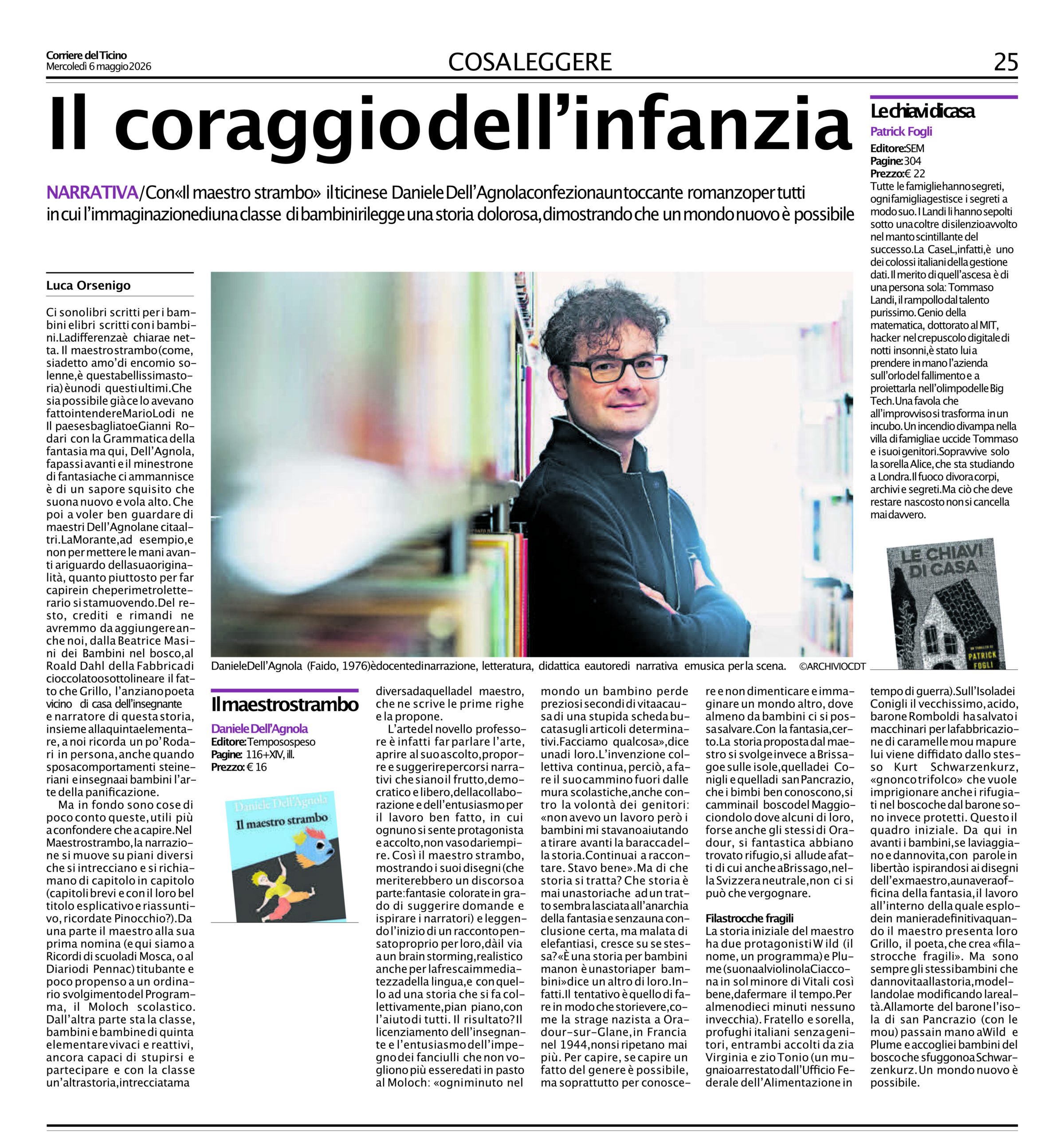 recensione corriere Ticino_maestro strambo